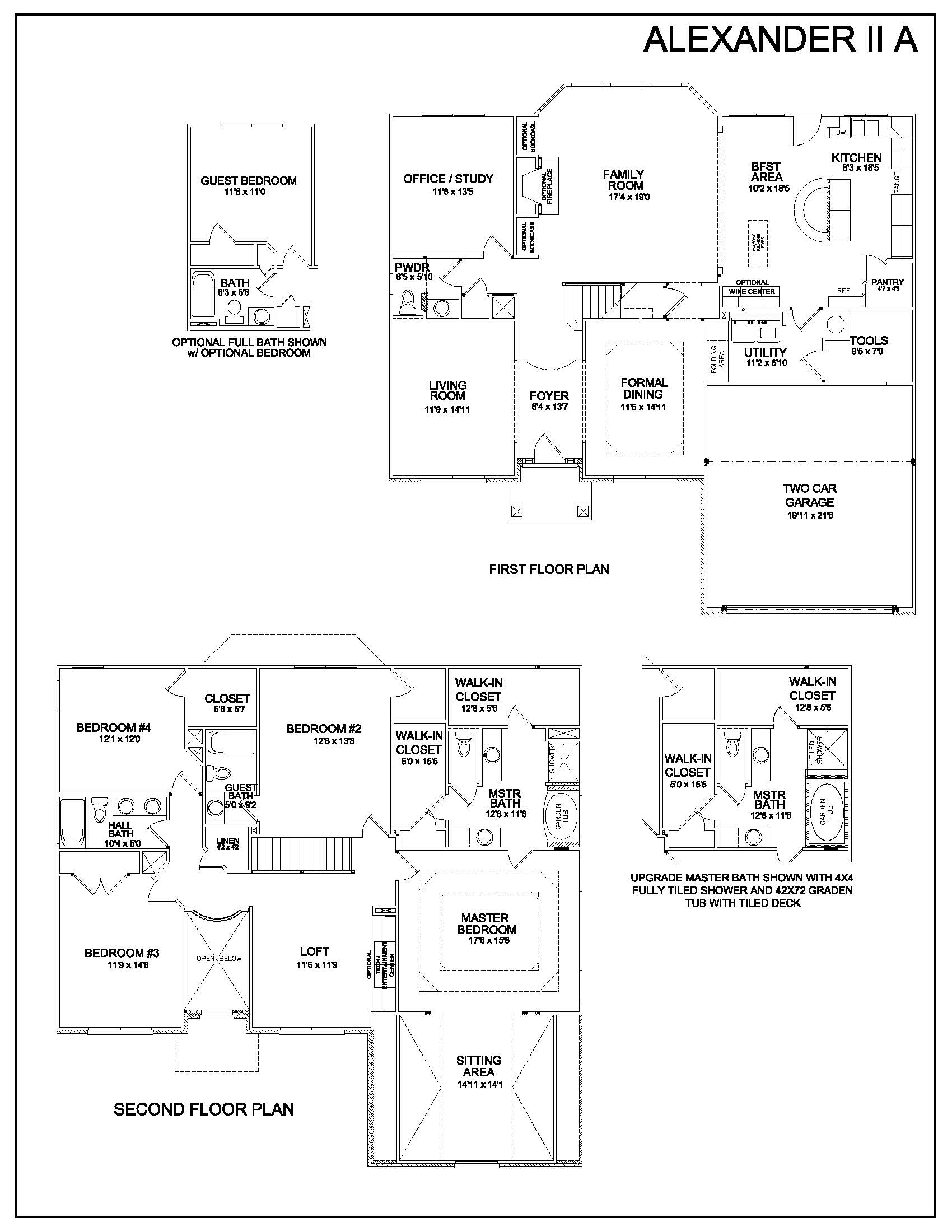 Floor Plans Alexander II Homes for Sale in Lexington