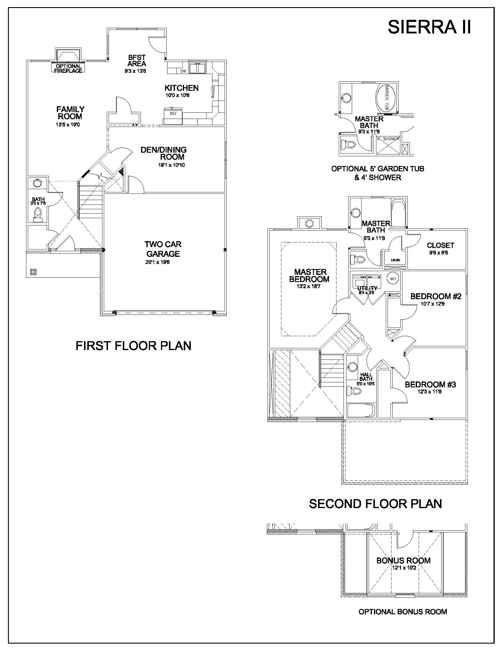 Floor Plans - Sierra II- Lexington Kentucky Real Estate